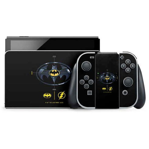 DC Comics The Flash Movie: Batman Multiverse Logos Nintendo Switch OLED (2021) Skin